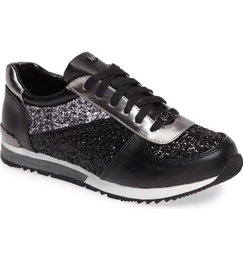 michael kors allie glitter sneakers|michael kors embellished sneakers.